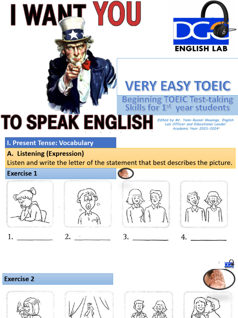 TOEIC Test Prep: Present Tense Skills | PDF | Grammatical Tense | Verb
