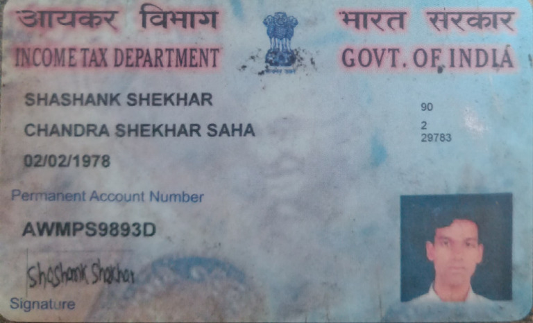 PAN Card Details for Shashank Shekhar | PDF