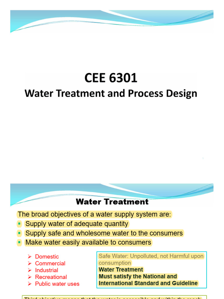 Water Treatment and Supply Overview | PDF | Drinking Water | Water