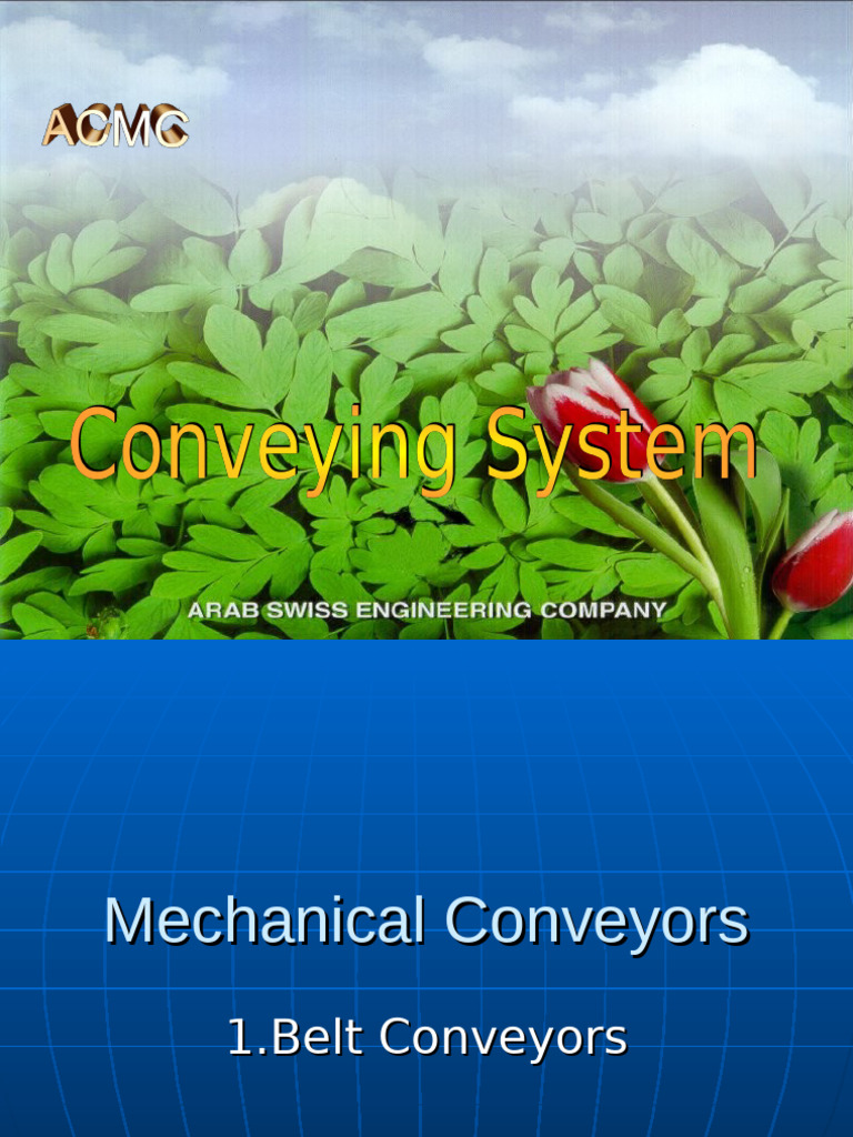 Overview of Mechanical Conveyors | PDF | Belt (Mechanical) | Mechanical ...