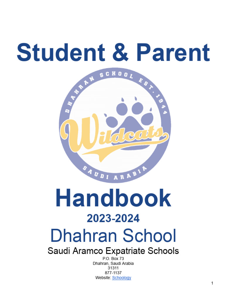 DHA Student Parent Handbook 23-24 | PDF | Bullying | Harassment