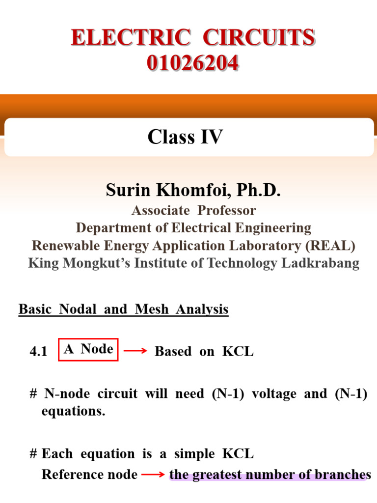 Class 4 | PDF | Electronic Circuits | Electrical Circuits