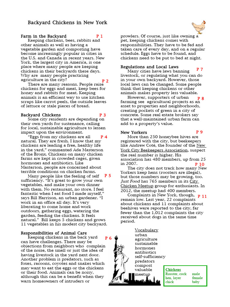 Backyard Chickens Reading - CWK (WP) | PDF | Chicken | Beekeeping