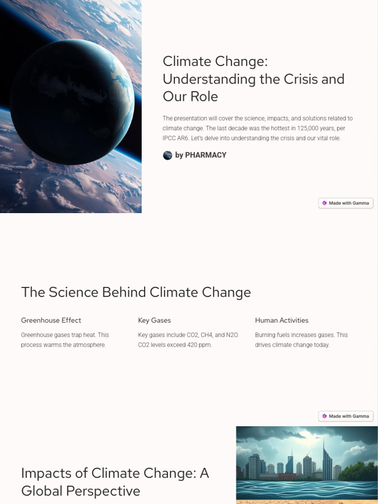Climate Change: Impacts and Solutions | PDF | Climate Change | Climate ...