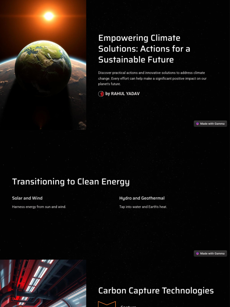 Empowering Climate Solutions Actions For A Sustainable Future | PDF