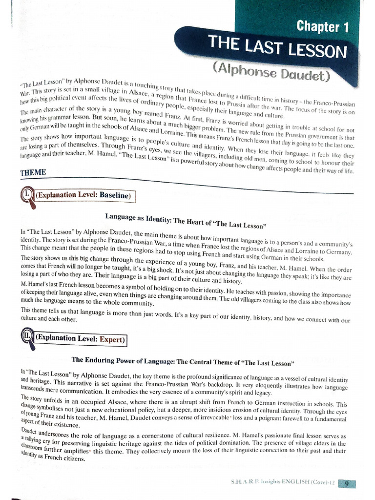 Last Lesson Full Info | PDF