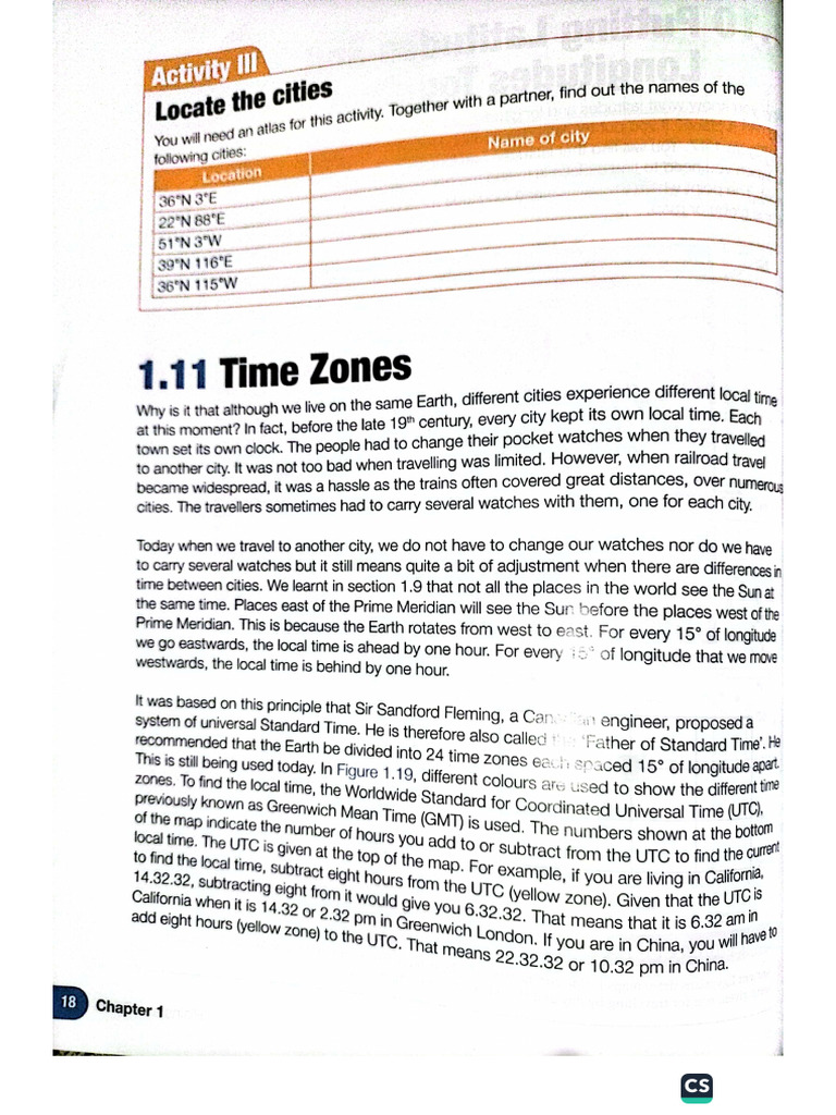 Time Zones | PDF