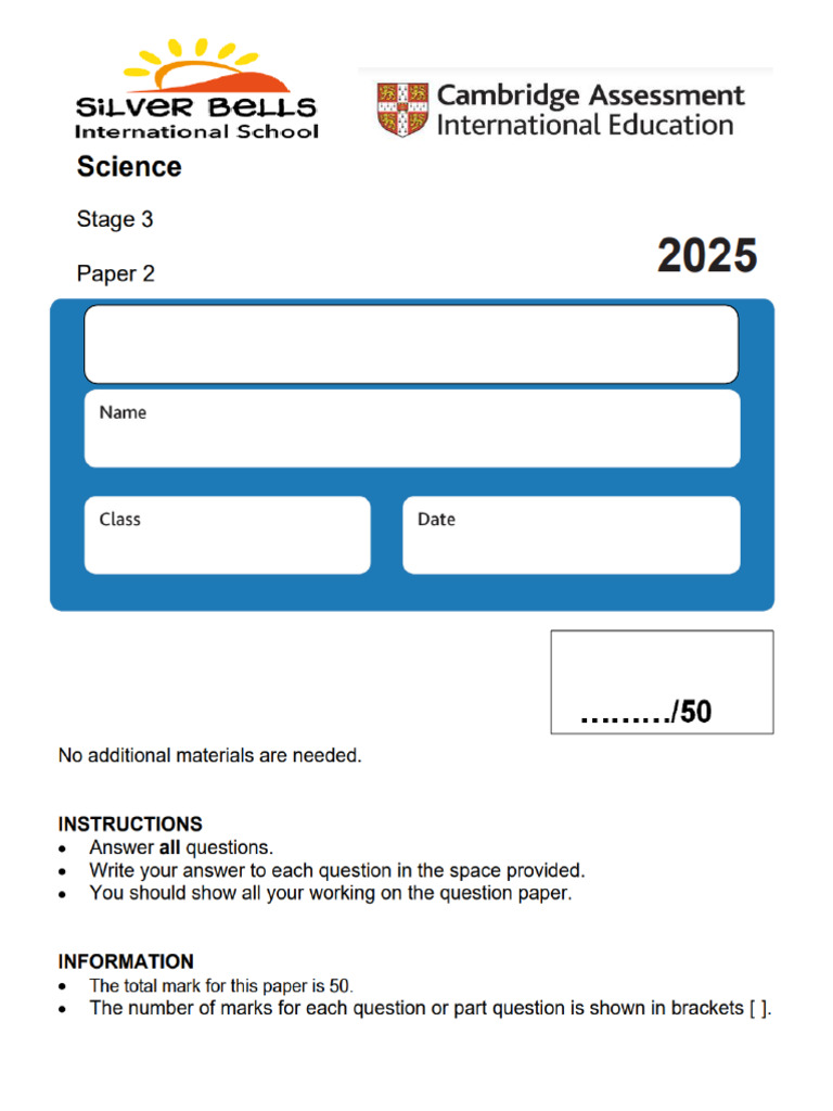 Term 3 Science Exam Schedule 2025 | PDF