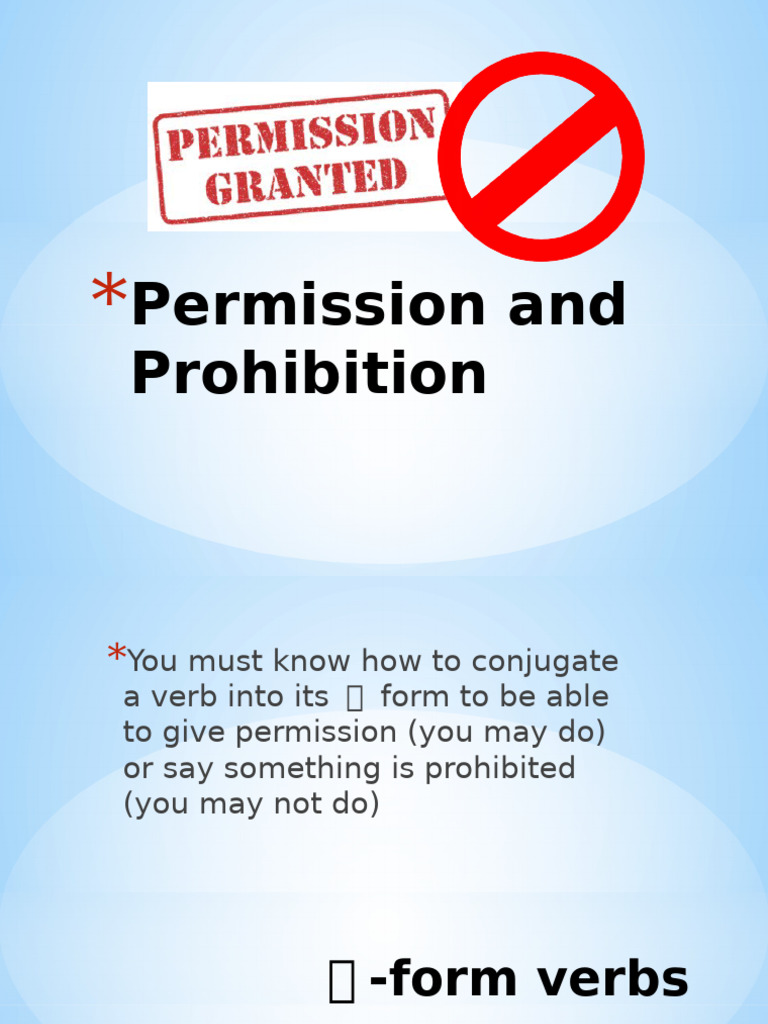 Permission and Prohibition | PDF