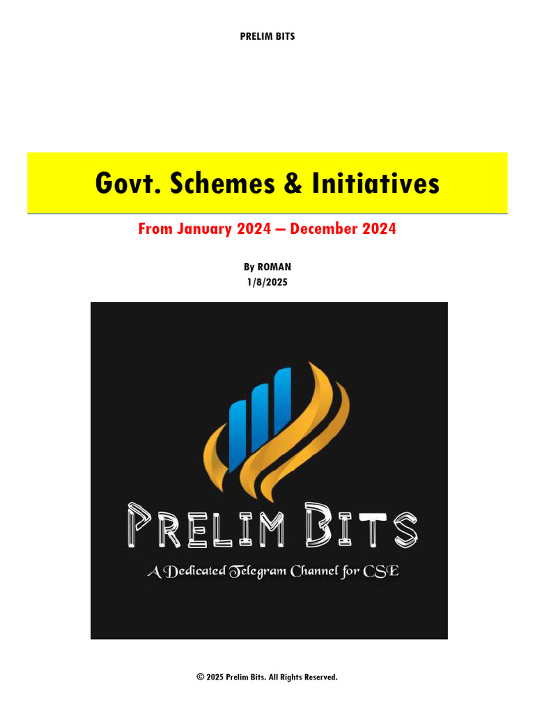 Govt. Schemes & Initiatives | PDF