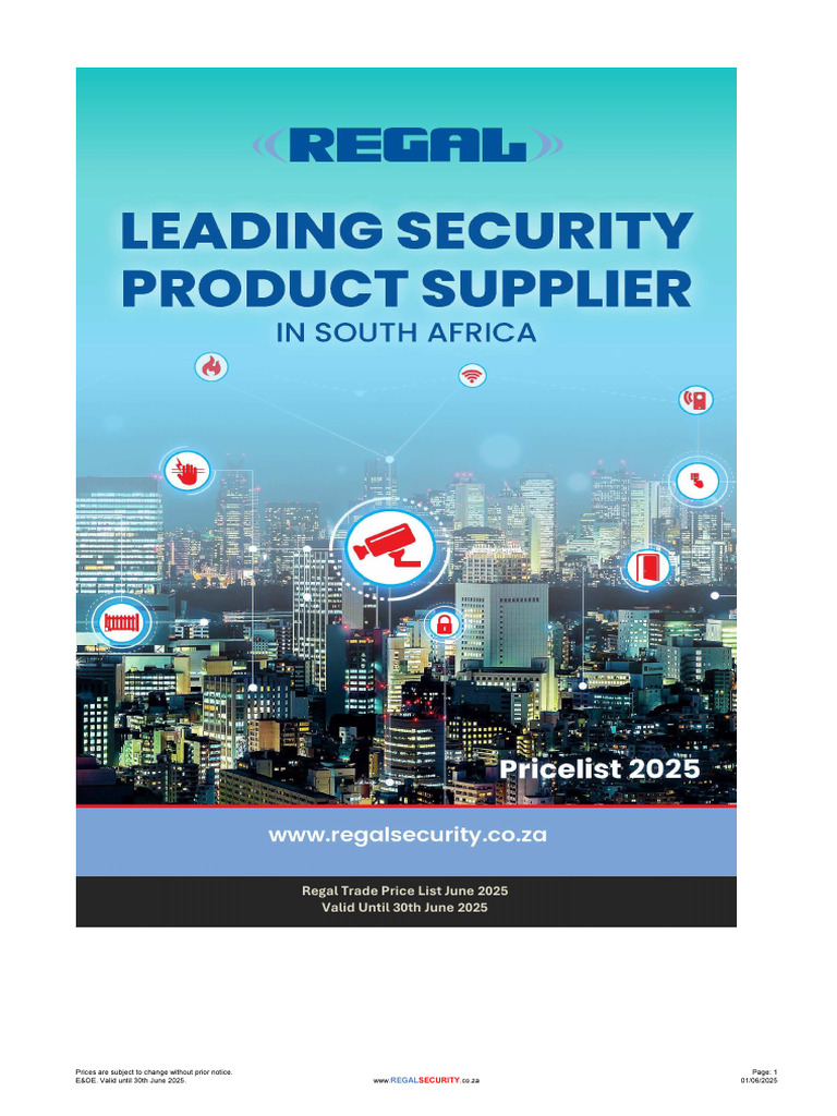 Regal Security Trade Price List 2025 | PDF | Digital Video Recorder ...