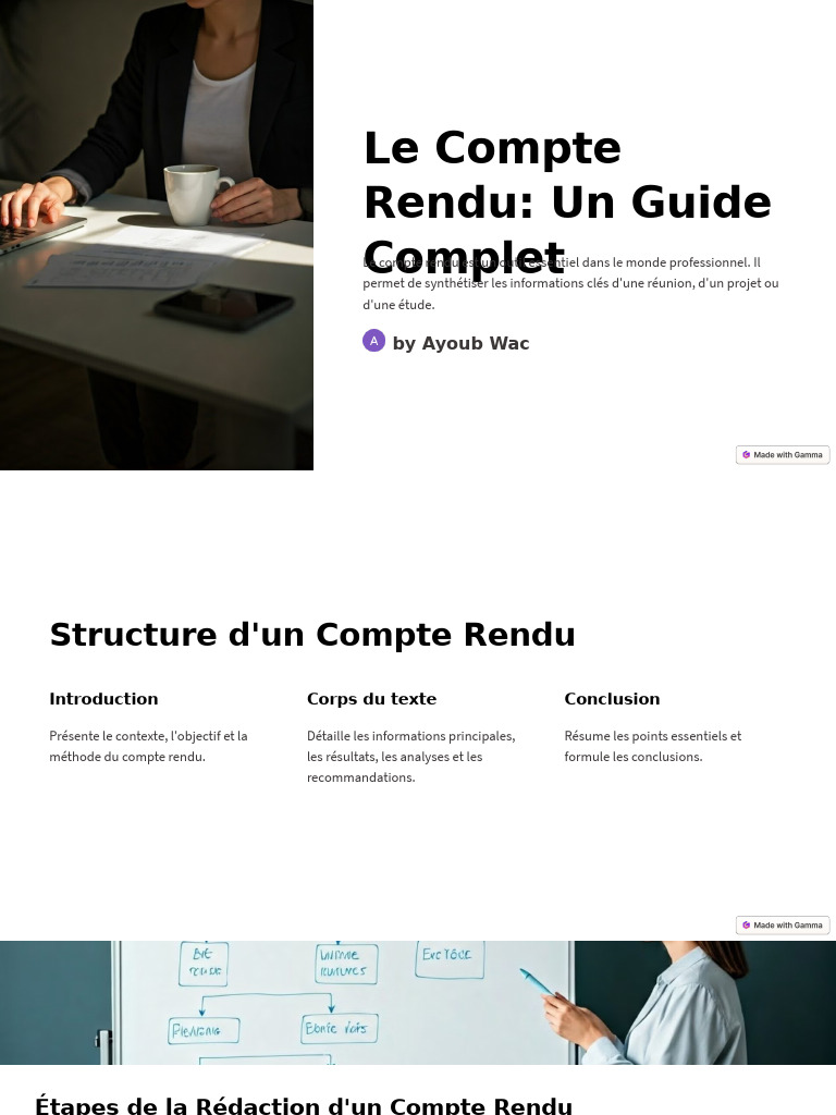 Guide Complet du Compte Rendu | PDF