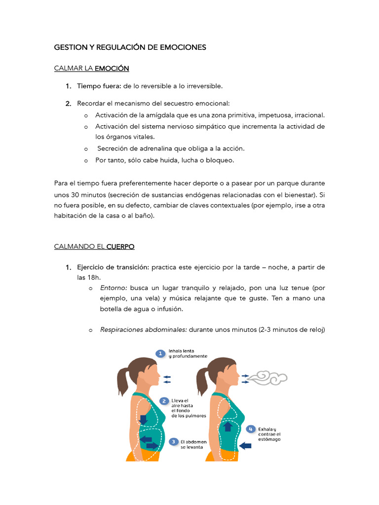 Regulación de emociones y relajación | PDF | Las emociones | Mente