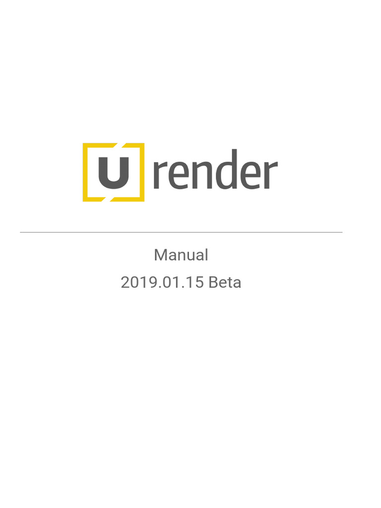 U-RENDER Manual: 2019 Beta Guide | PDF | Graphics Processing Unit ...