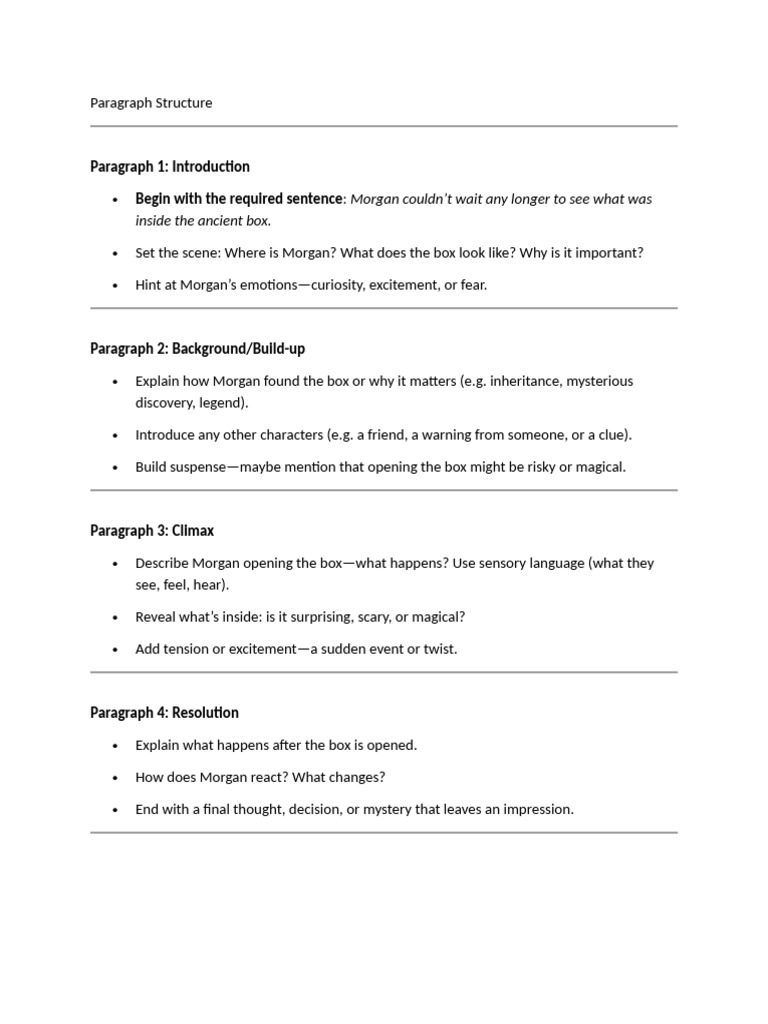 MORGAN - Paragraph Structure | PDF