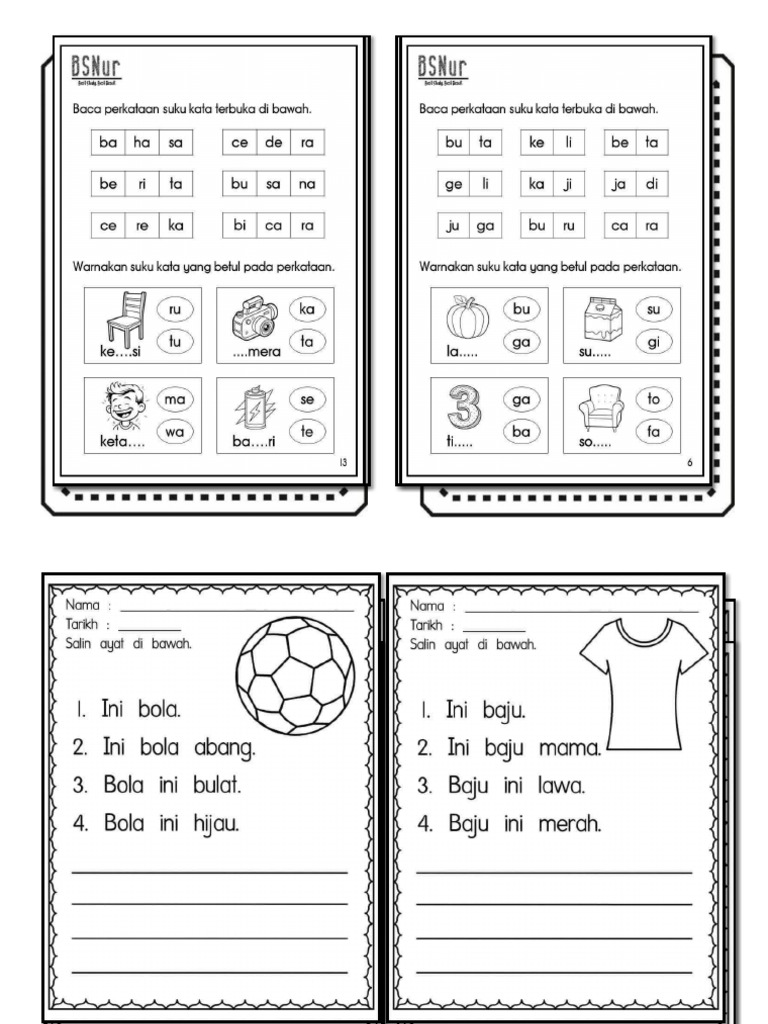 Latihan BM Tahun 1 | PDF
