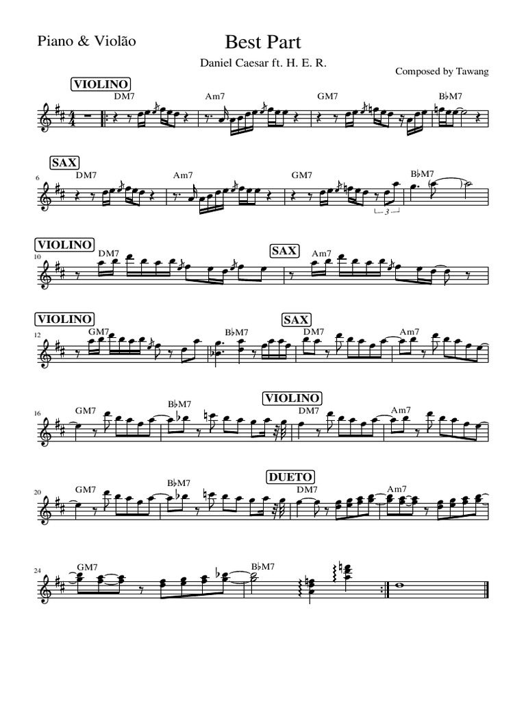 Best Part Sheet Music PDF | PDF
