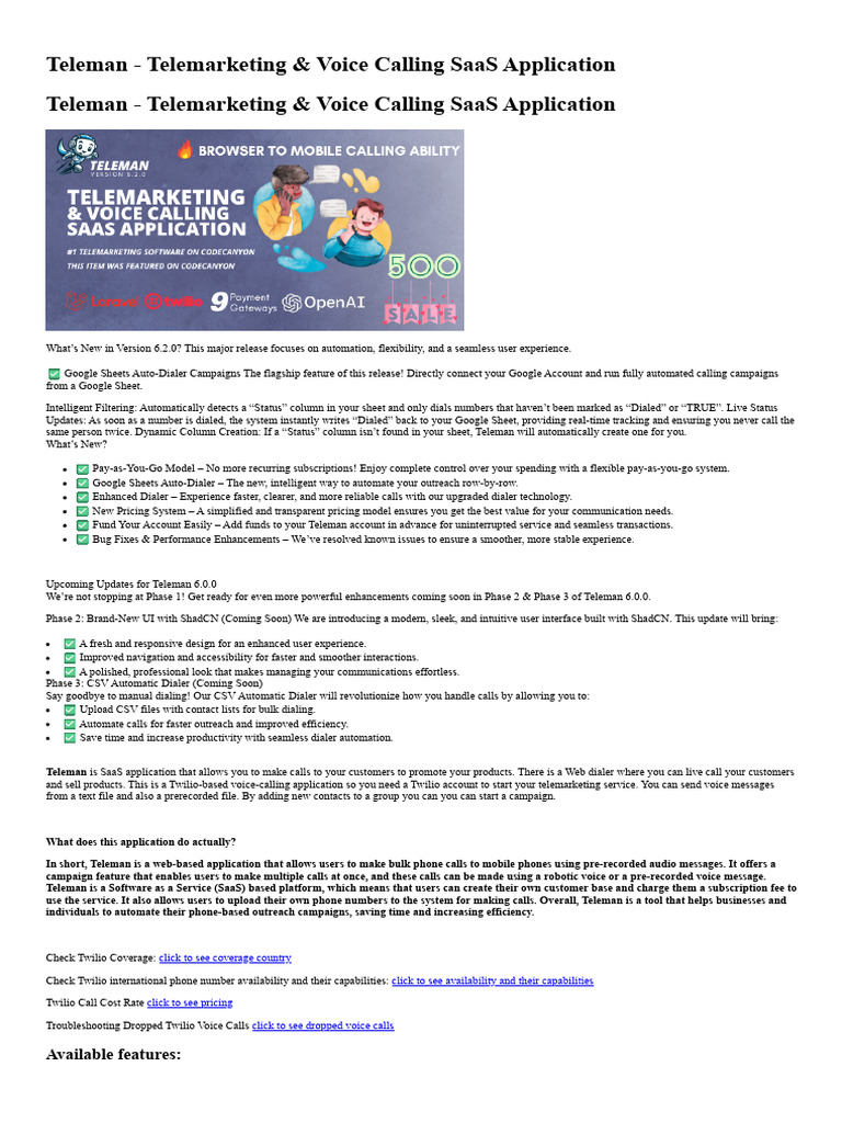 Teleman: SaaS Telemarketing Solution | PDF | Search Engine Optimization ...