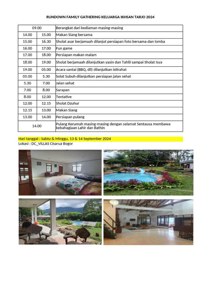 Rundown Family Gathering Edit1 | PDF