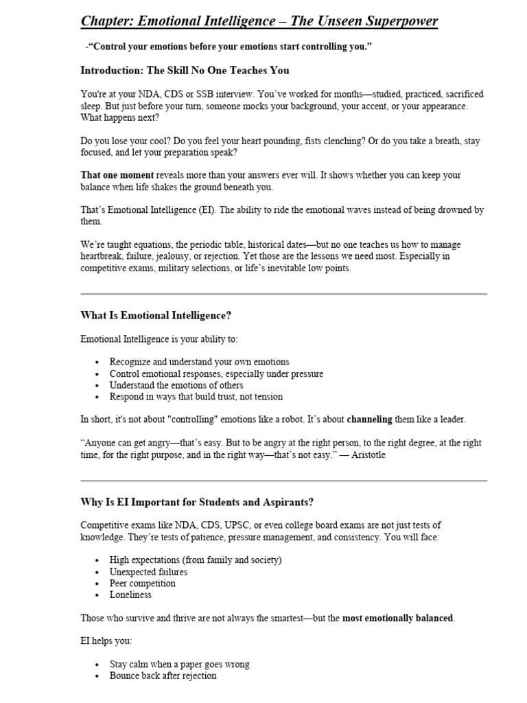 Mastering Emotional Intelligence for Success | PDF | Emotional ...