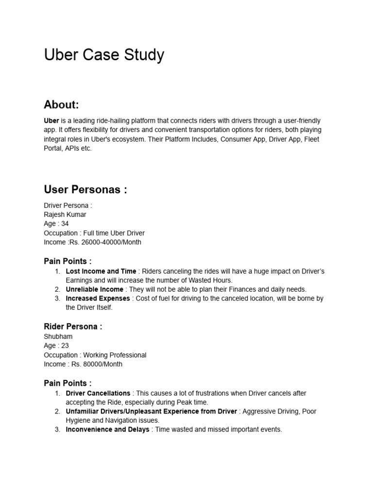 Uber Ride-Hailing Case Study Insights | PDF | Incentive