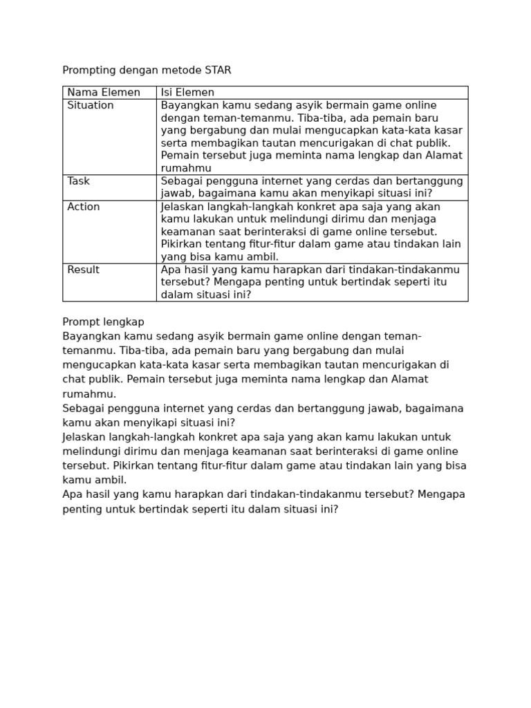 Metode STAR untuk Keamanan Online | PDF