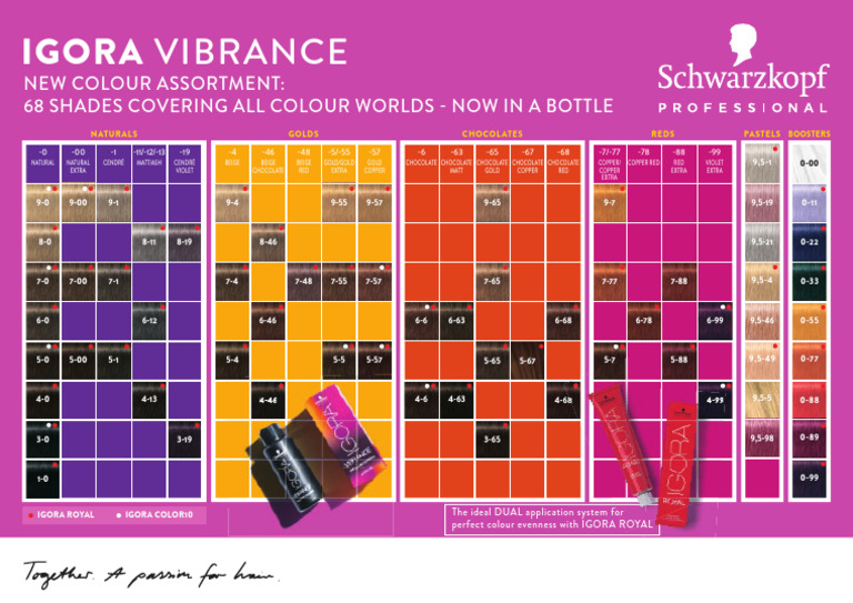 Igora Vibrance Color Chart 2025 | PDF