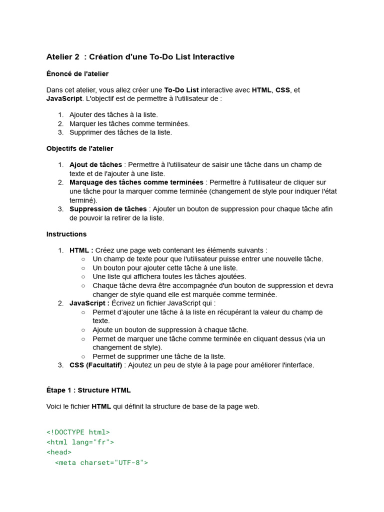 To-Do List Interactive en HTML/CSS/JS | PDF | JavaScript | Html