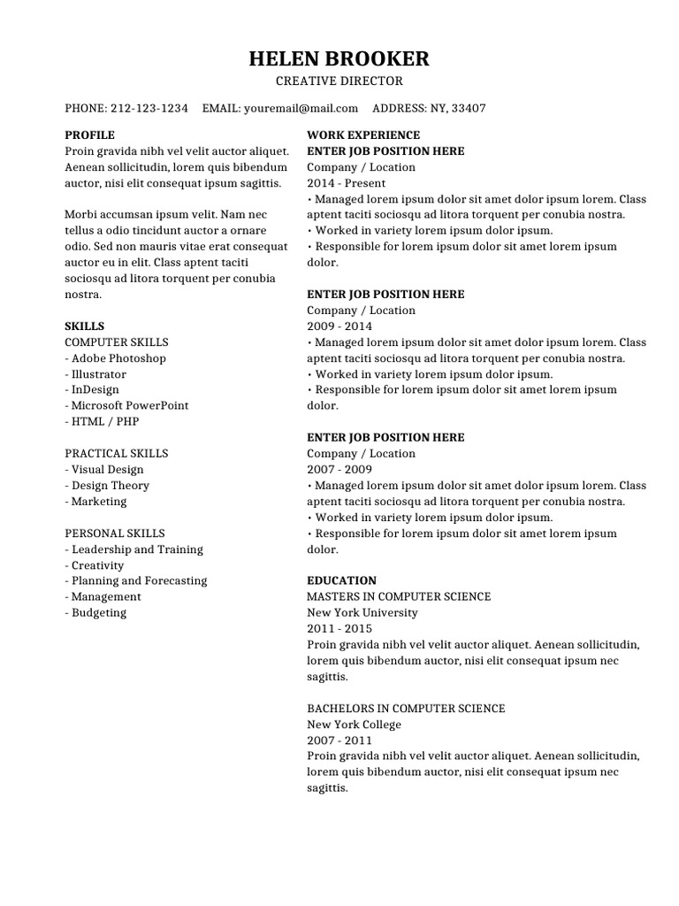 Helen Brooker Template Look | PDF | Application Software