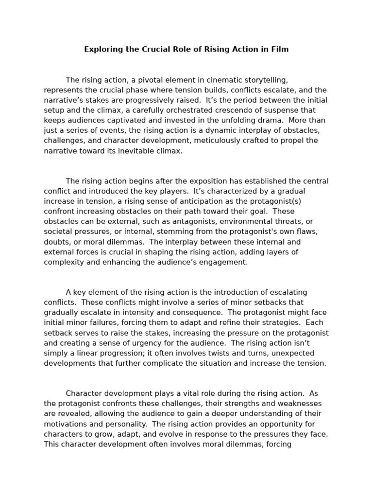 The Role of Rising Action in Film | PDF | Narrative