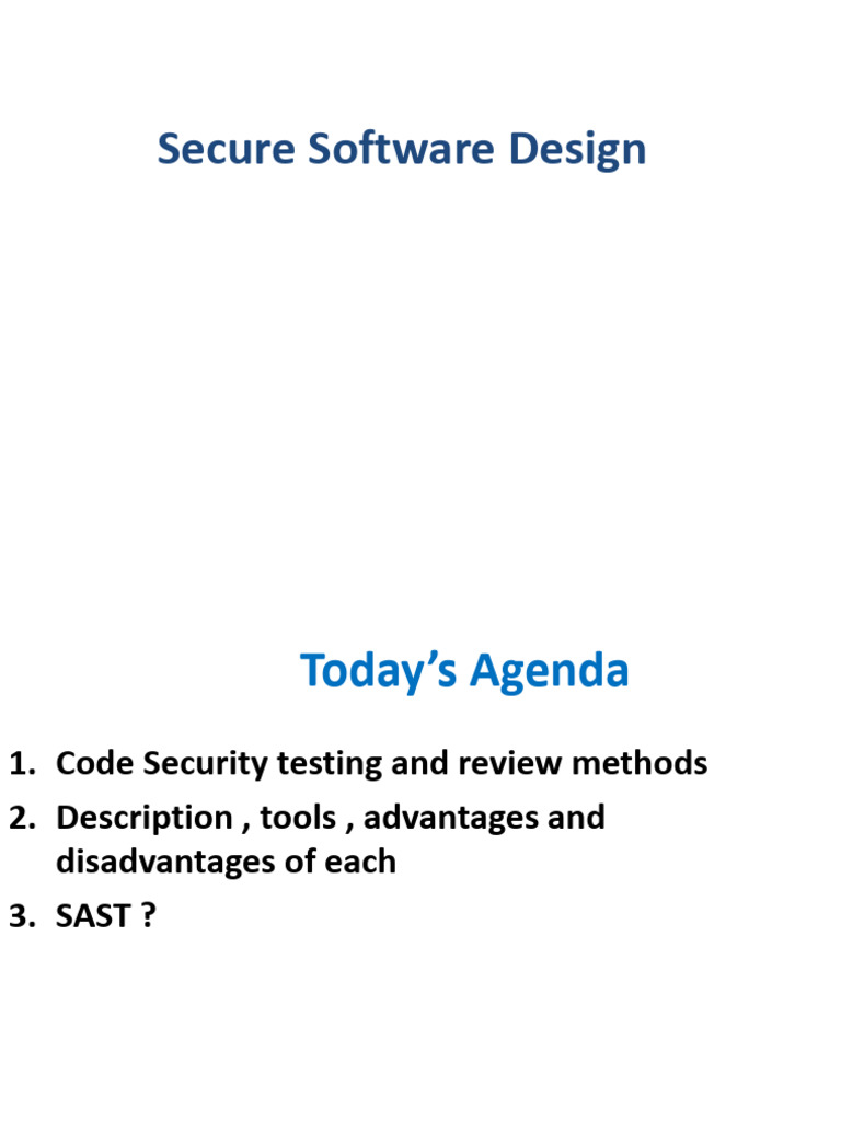 Secure Software Design: Testing Methods | PDF | Encryption | Cryptography