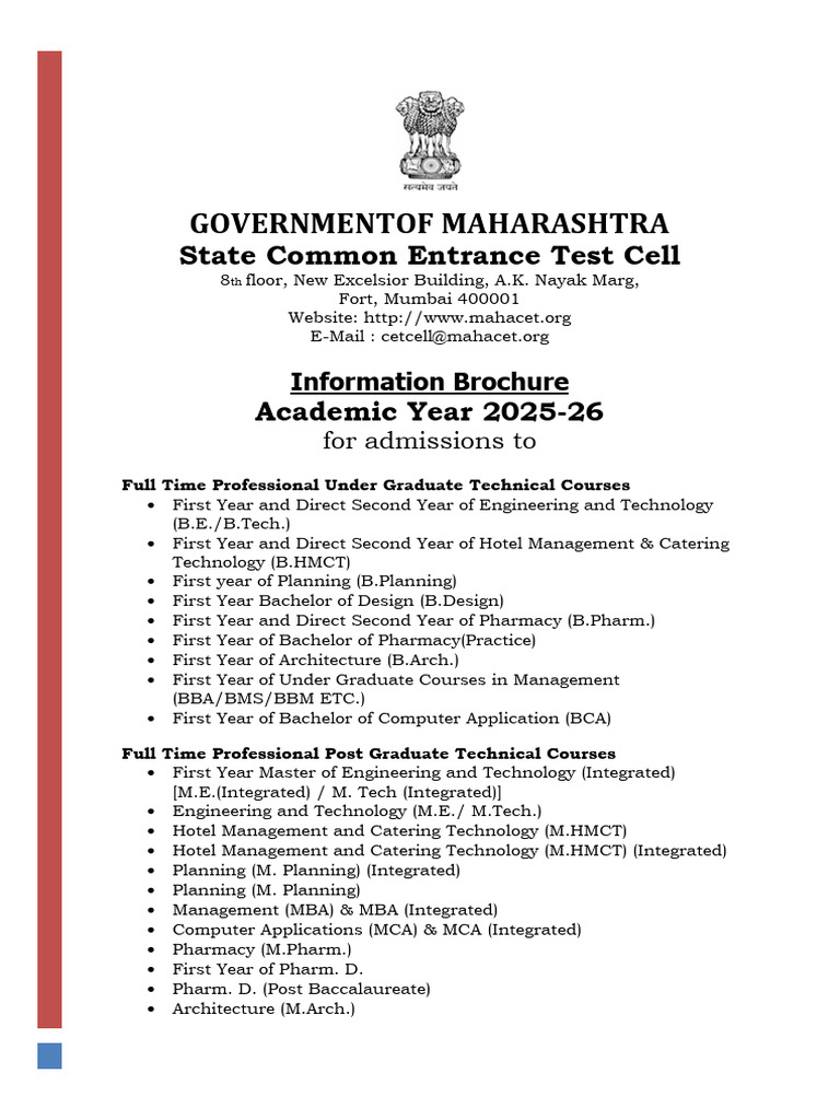 Admissions Info for 2025-26 Courses | PDF | University And College ...