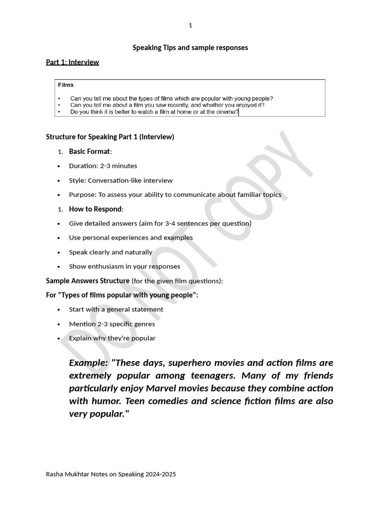 Speaking Tips for Interviews and Talks | PDF | Memory | Vocabulary
