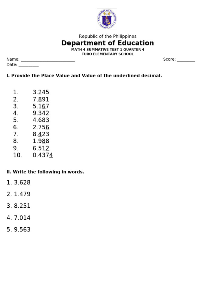 Math 4 Q 4 ST 3 | PDF