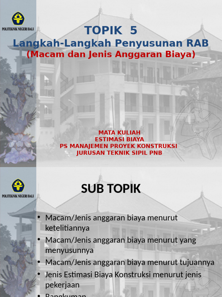 Contoh BOQ dalam Penyusunan RAB | PDF