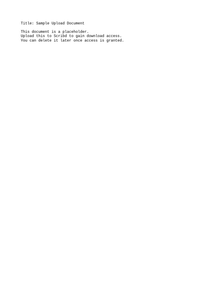 Sample Upload 1 | PDF