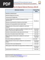ACPC 2026-27 KeyDates | PDF | Educational Stages