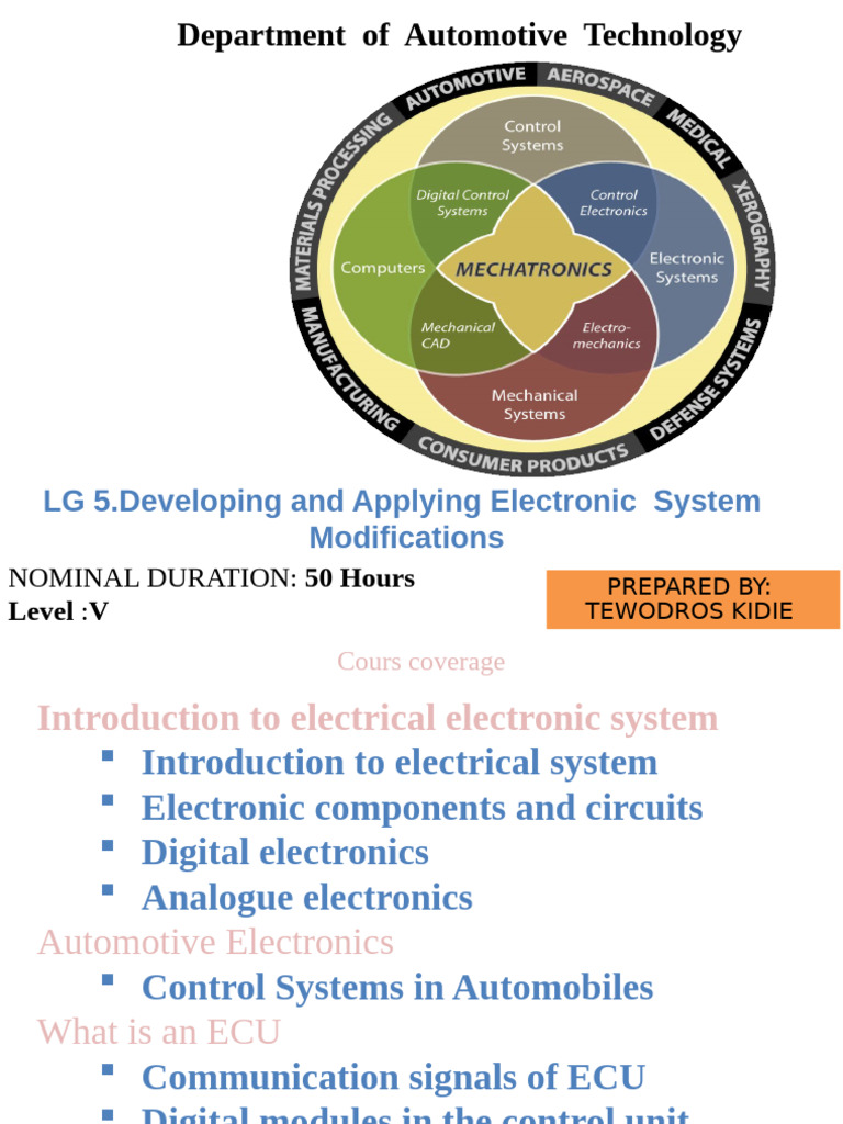 Automotive Electronics Systems Overview | PDF | Bipolar Junction ...
