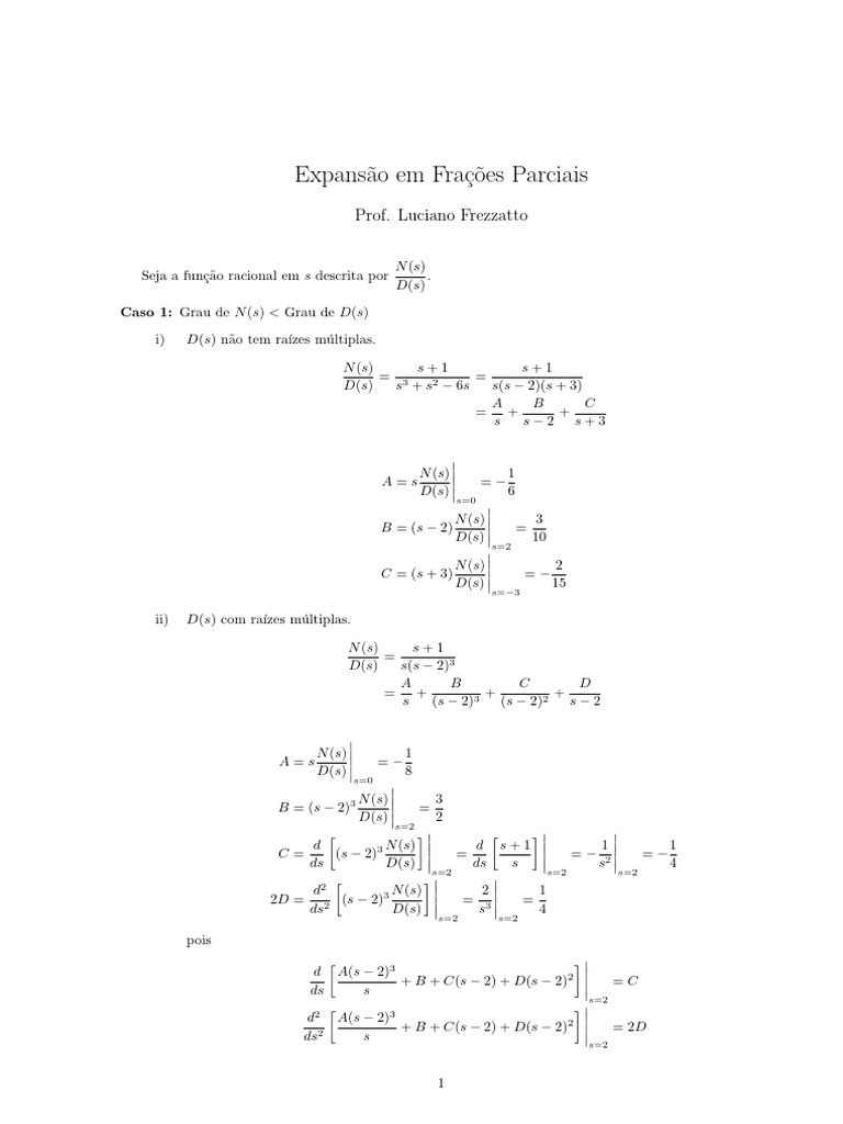 Partial Fractions | PDF