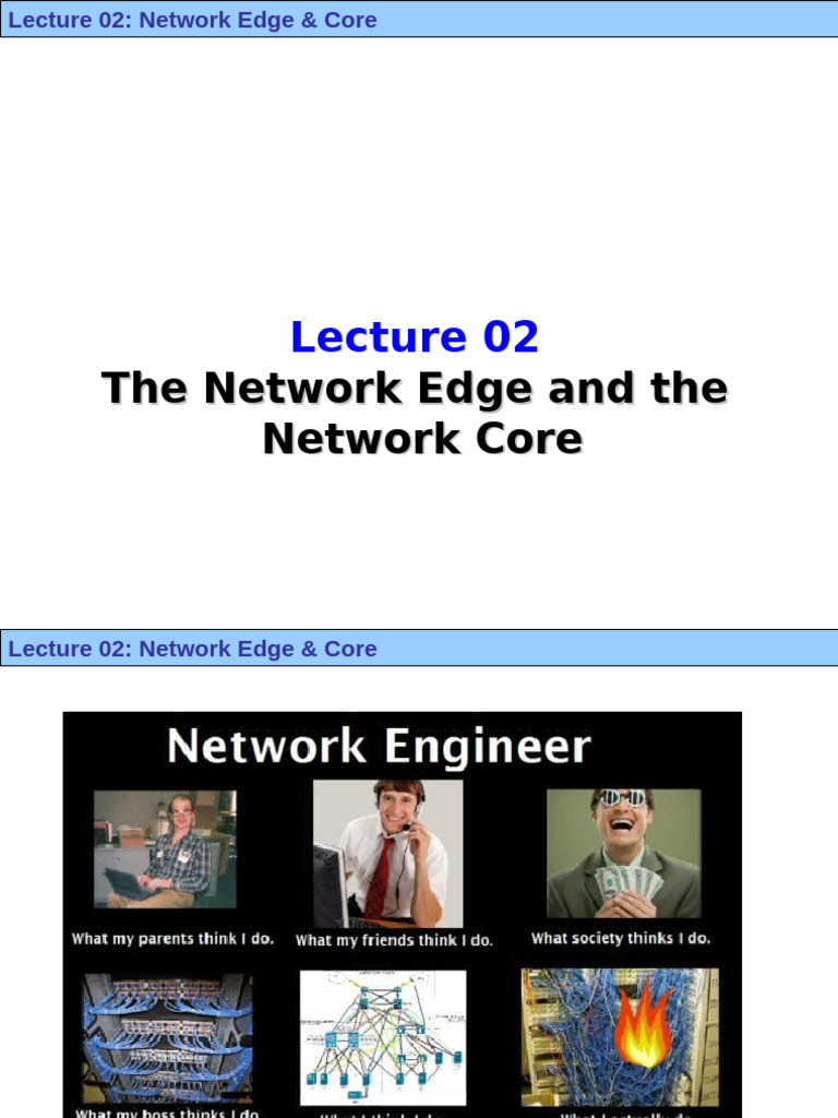 Understanding Network Edge and Core | PDF | Computer Network | Digital ...
