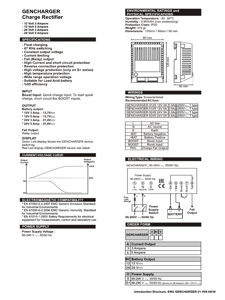 Battery Charger Genchargersengv04 | PDF