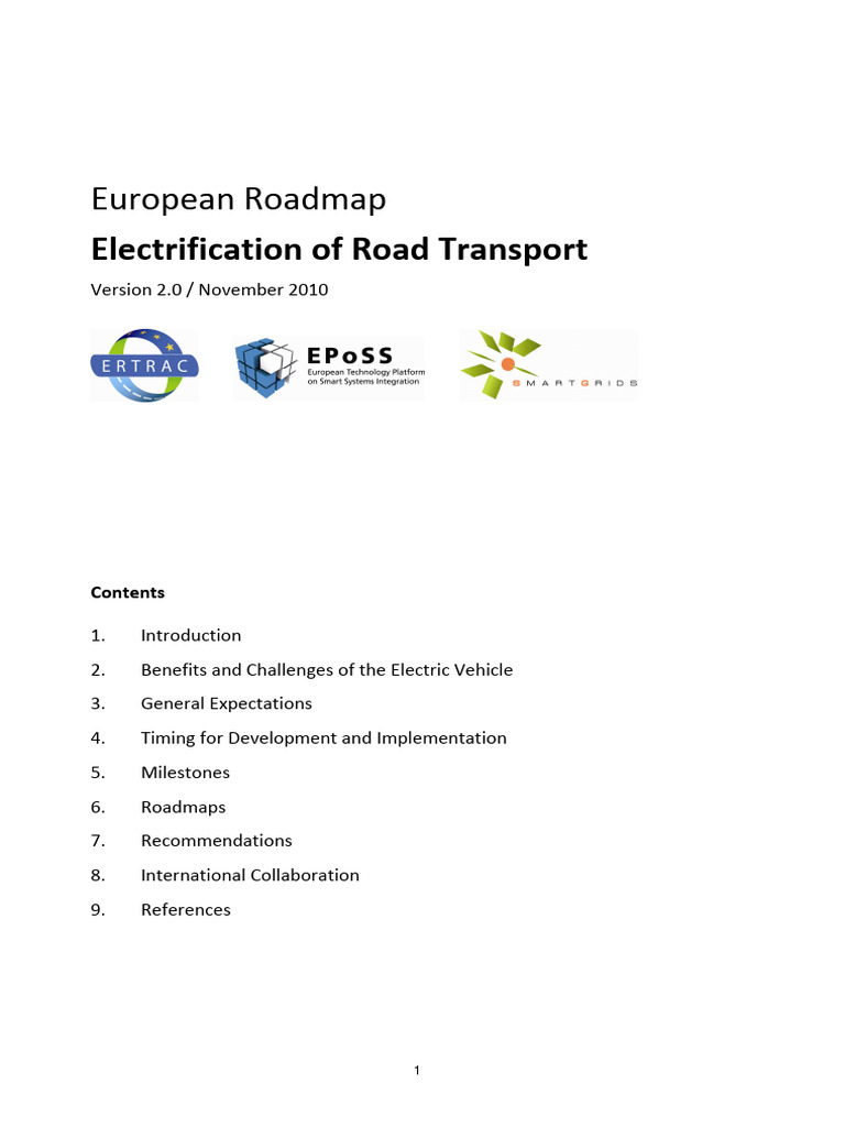Roadmap Electrification | PDF | Electric Vehicle | Transport