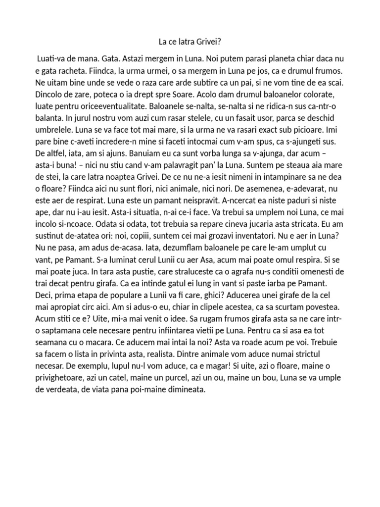 La Ce Latra Grivei | PDF
