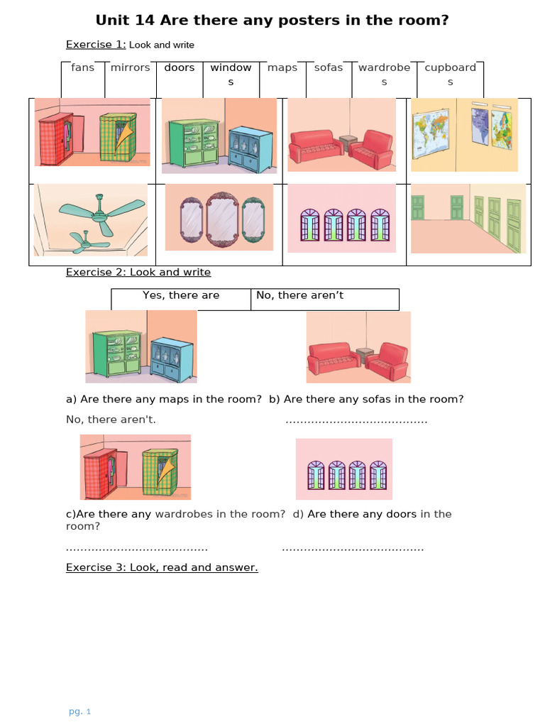 Room Inventory and Question Exercises | PDF | Bedroom | Furniture