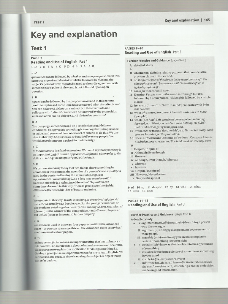 Keys and Tapescript | PDF