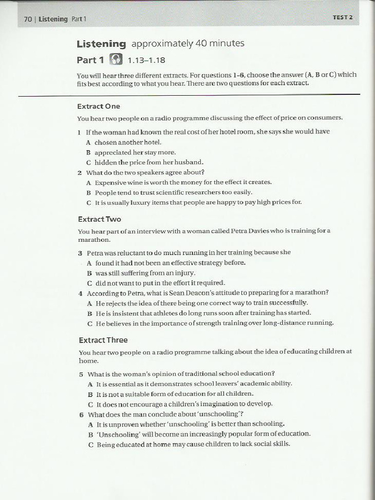 Listening Test 2 | PDF