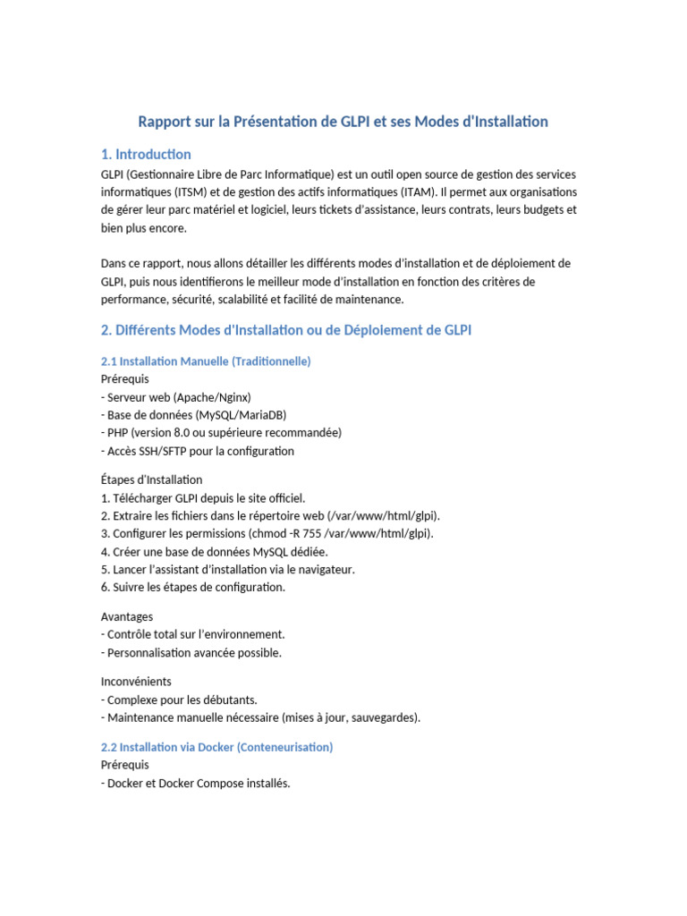 Installation de GLPI sur AWS et autres | PDF | Cloud computing | Internet