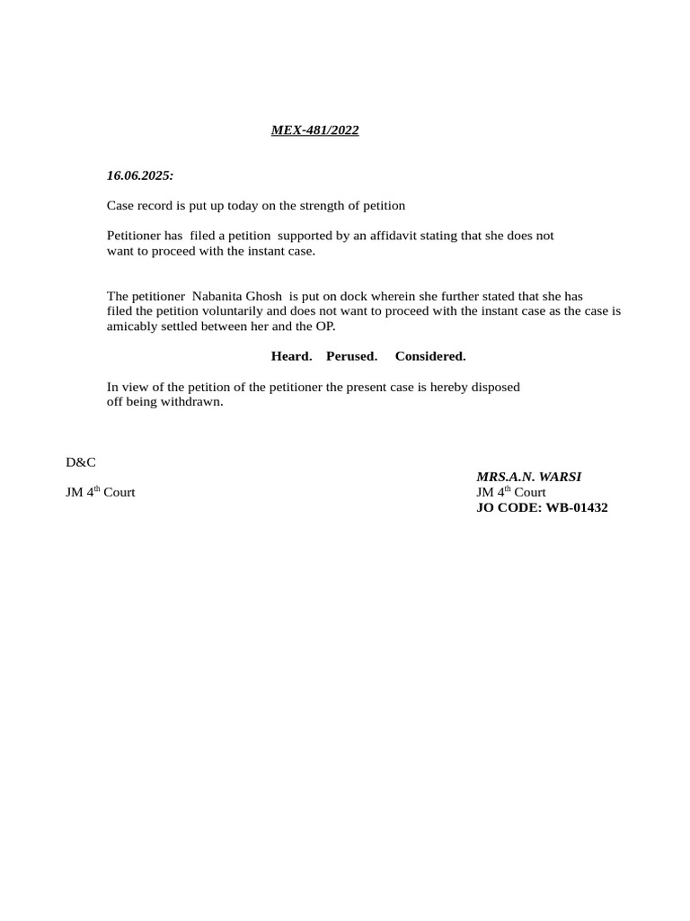 Case MEX-481/2022 Withdrawn by Petitioner | PDF