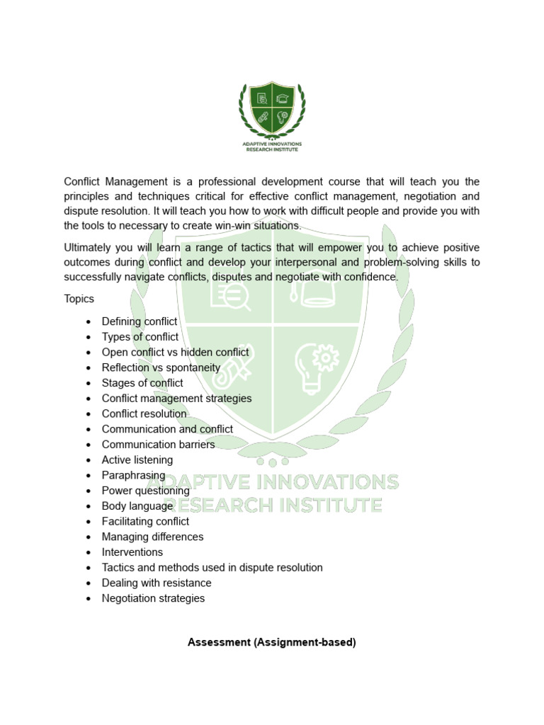 5 Strategies for Effective Conflict Resolution | PDF