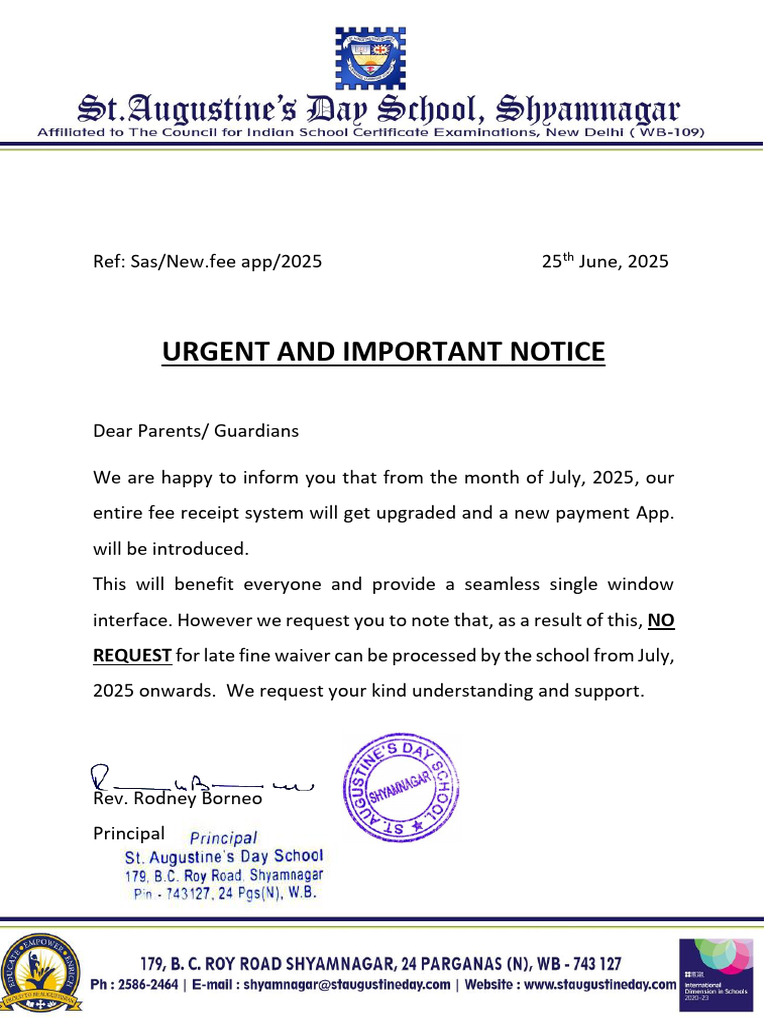 Fee System Upgrade Notice | PDF